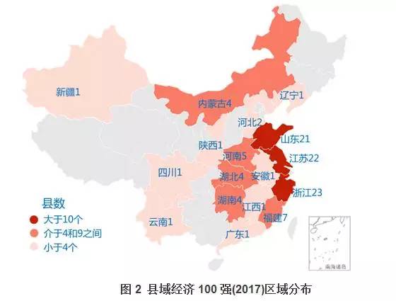 中国旅游百强县地图